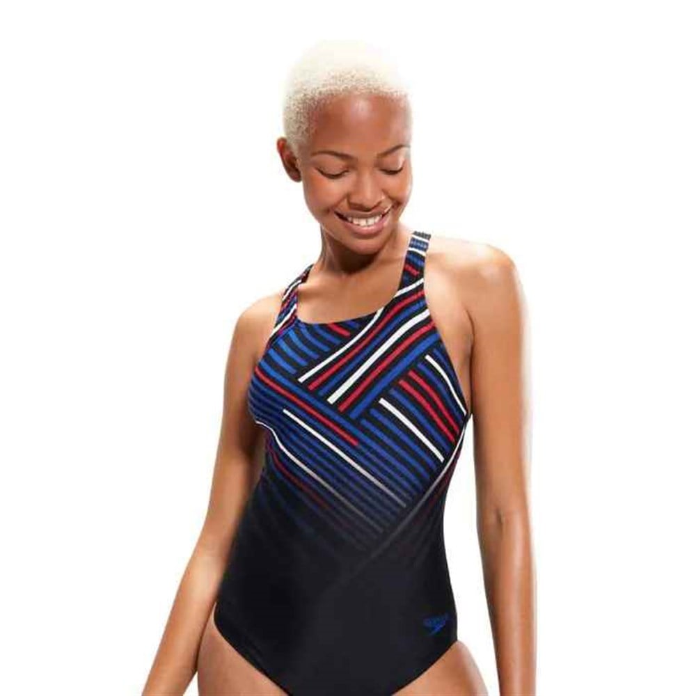 Speedo Digital Printed Medalist Swimsuit Kadın Yüzücü Mayosu 8-00305514839