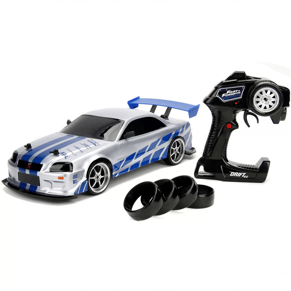 1:10 Fast & Furious Kumandalı Brian's Nissan Skyline GT-R Drift Turbo Araba