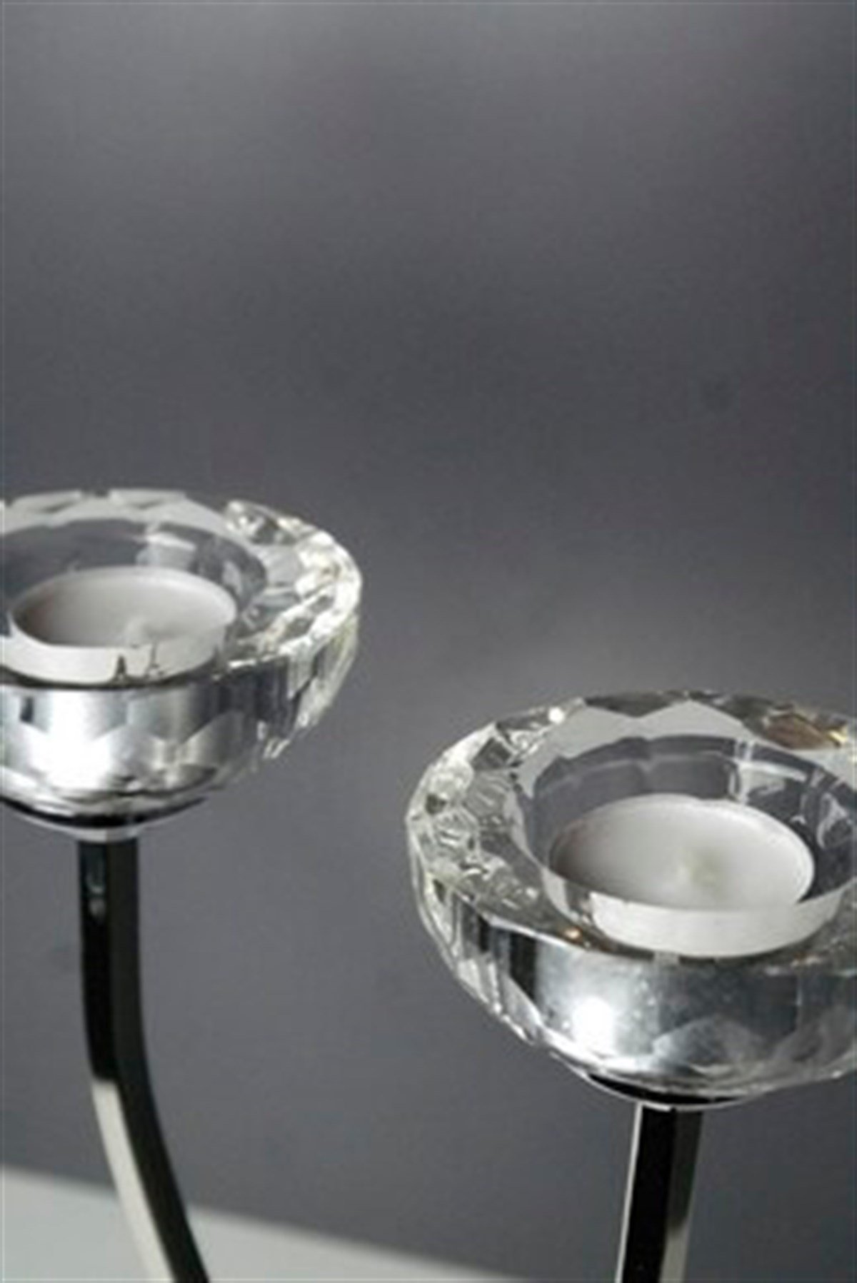 Gümüş Metal Gövdeli Kristal Cam Başlıklı Üçlü Tealight Mumluk Fiyatları |  Joy Home Accessories