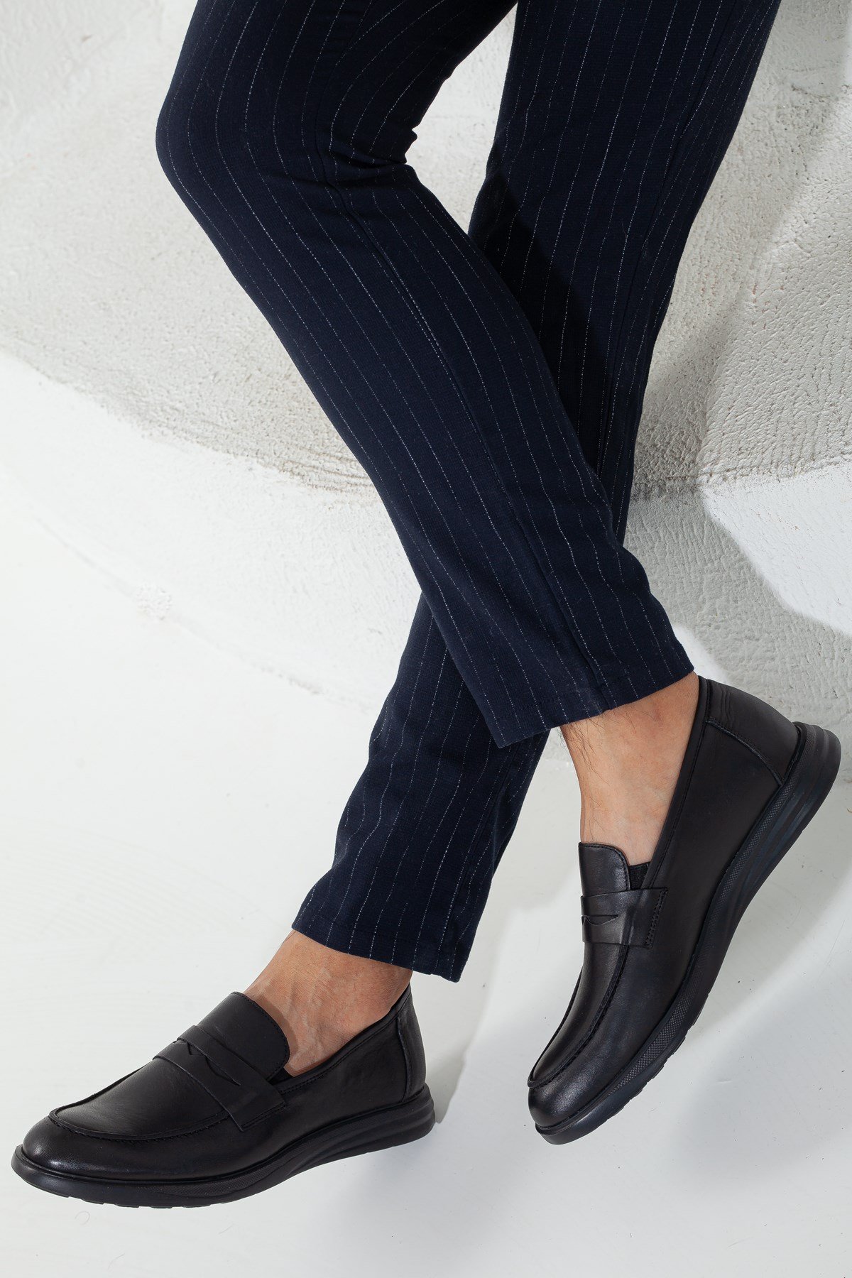 Kolej Model Siyah-Siyah Erkek Klasik Ayakkabı