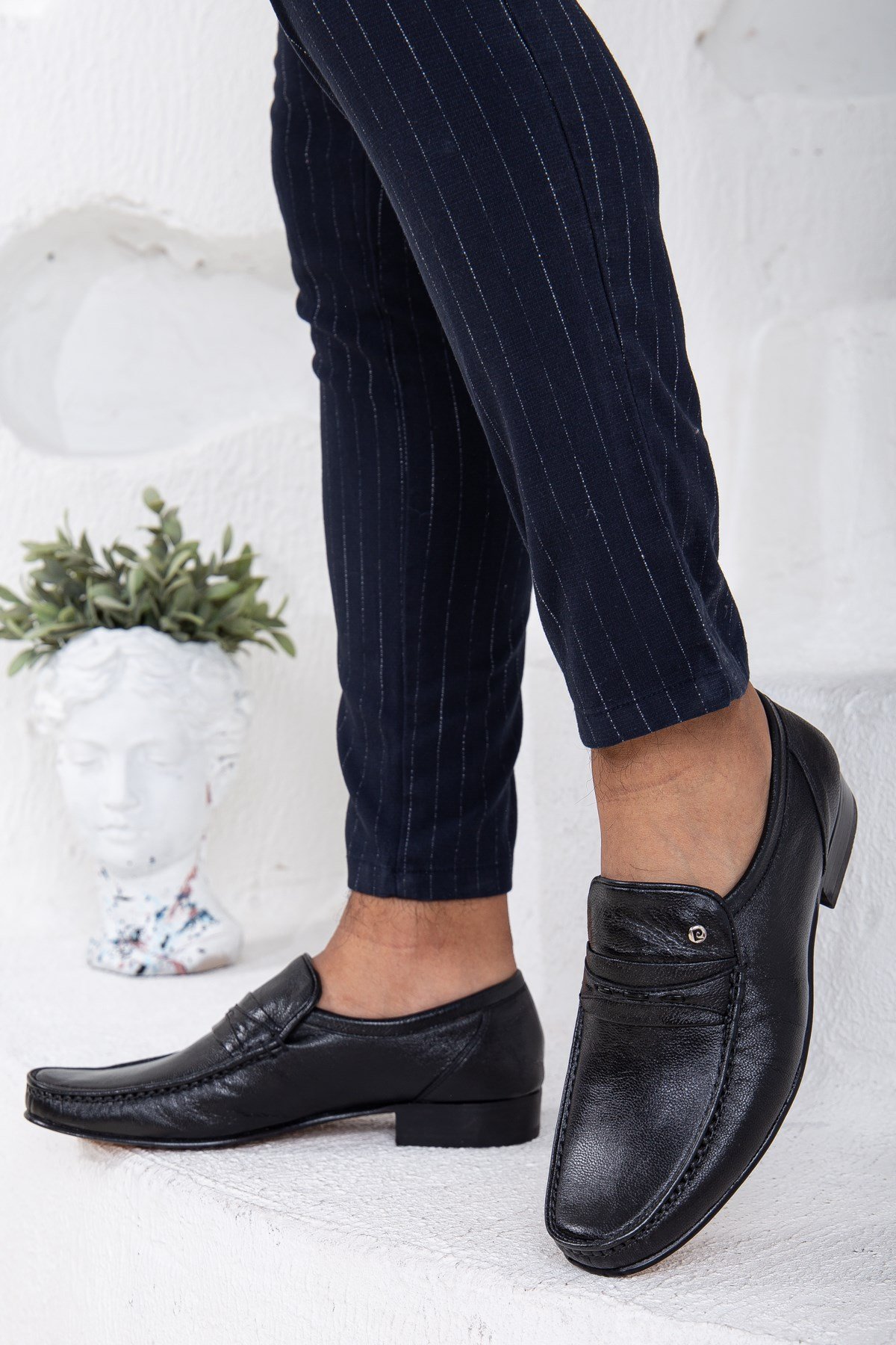 Rok Saraçlı Glase Deri Siyah Erkek Klasik Ayakkabı