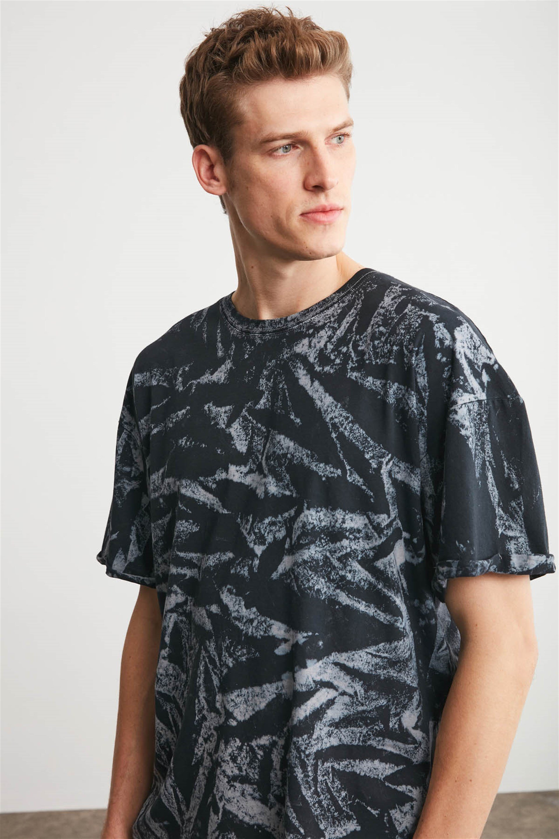 ALY Örme Oversize Siyah T-Shirt | Grimelange