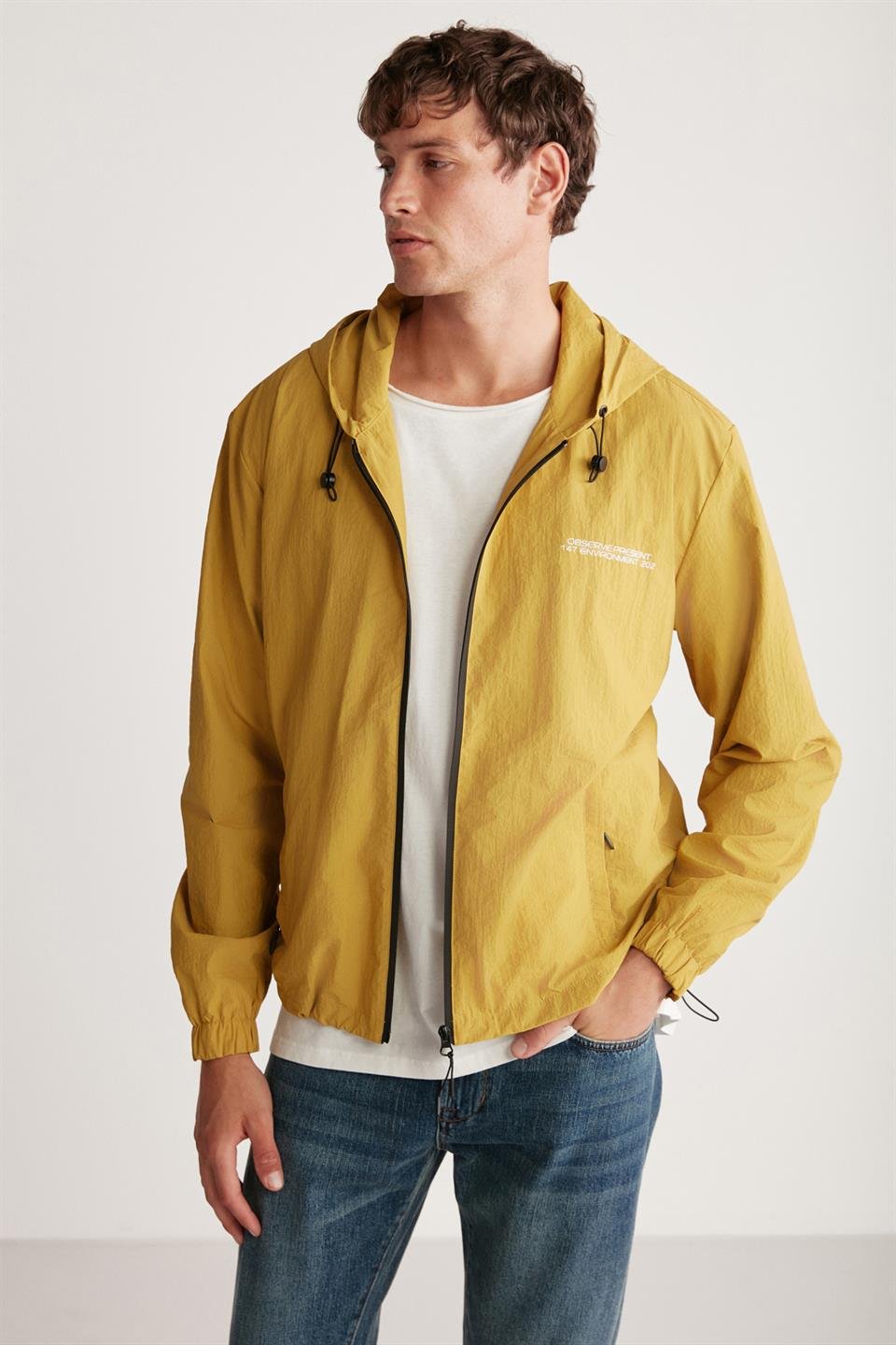 Anderson Woven Mustard Yellow Raincoat