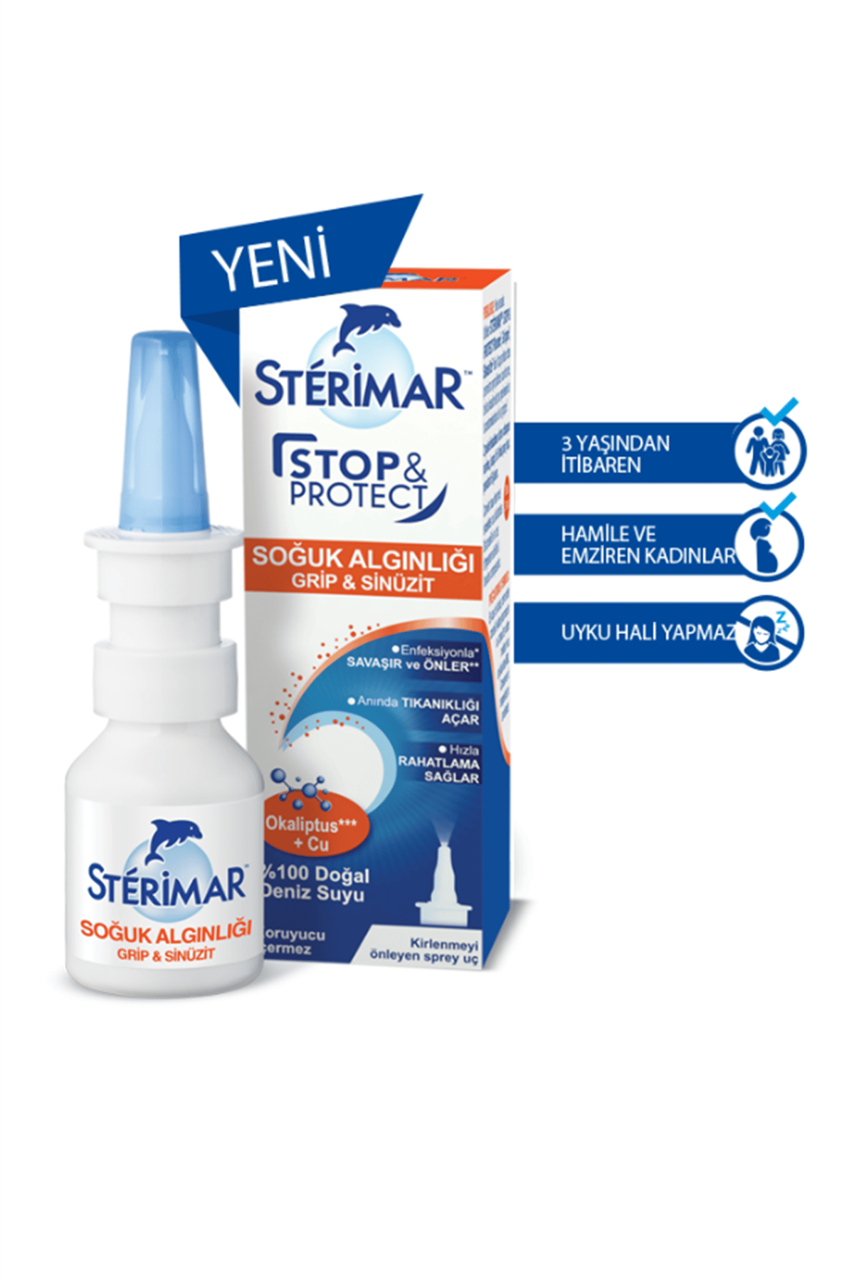 Sterimar Burun Spreyi Stop & Protect Soğuk Algınlığı 20 ml | ozekpharma.com