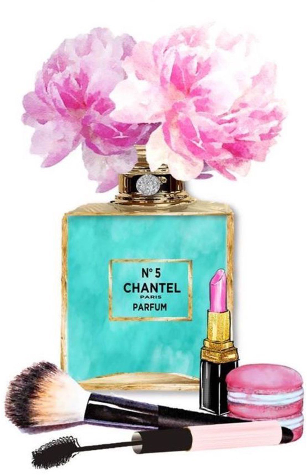 Chanel Parfüm Şişesi Elmas Mozaik Tablo 38x61cm- marcelsanat.com