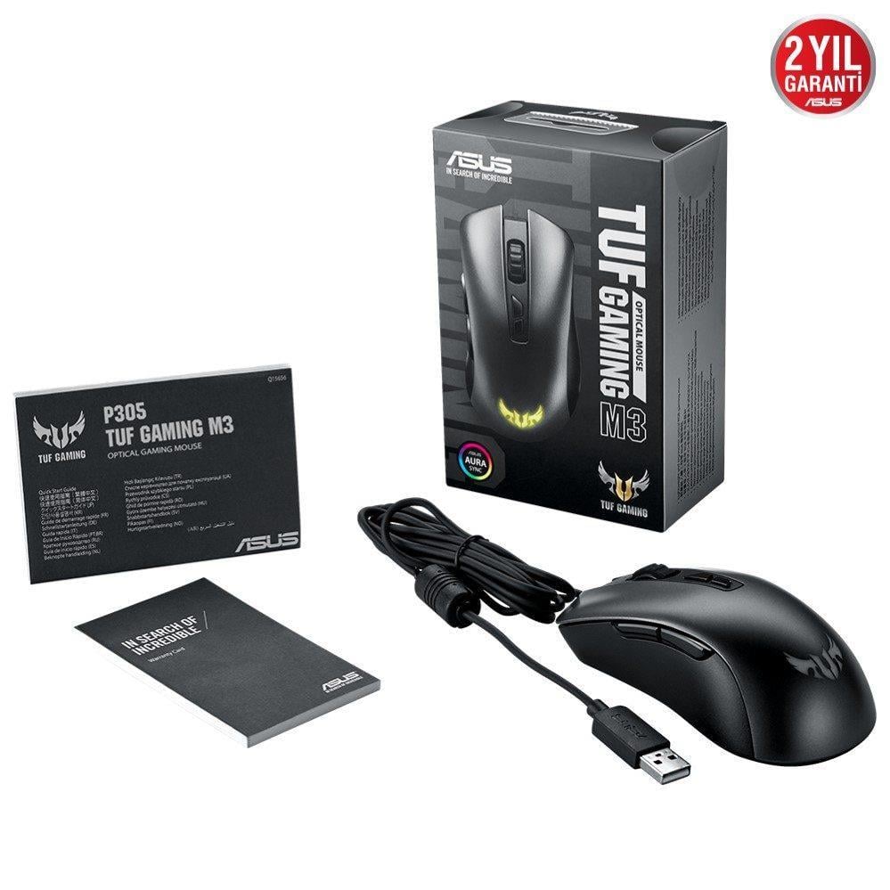 ASUS TUF Gaming M3 P305 RGB Gaming Mouse (90MP01J0-B0UA00) | En Uygun  Fiyata GarajOnline'da | Hafta içi 16:00'ya Kadar Aynı Gün Kargo, Depo  Teslim Seçeneği