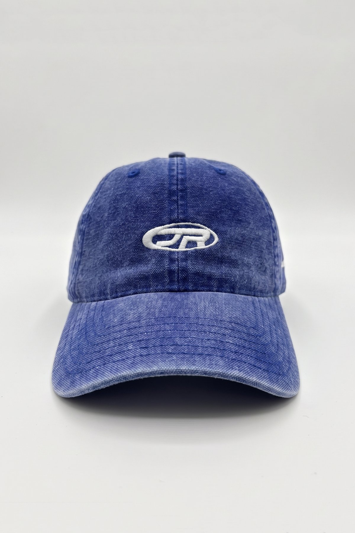 Acid Wash JR Logo Saks Mavi Canvas Cap l JR.Crime