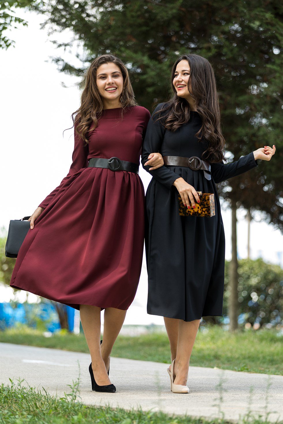 Burgundy Evening Dress