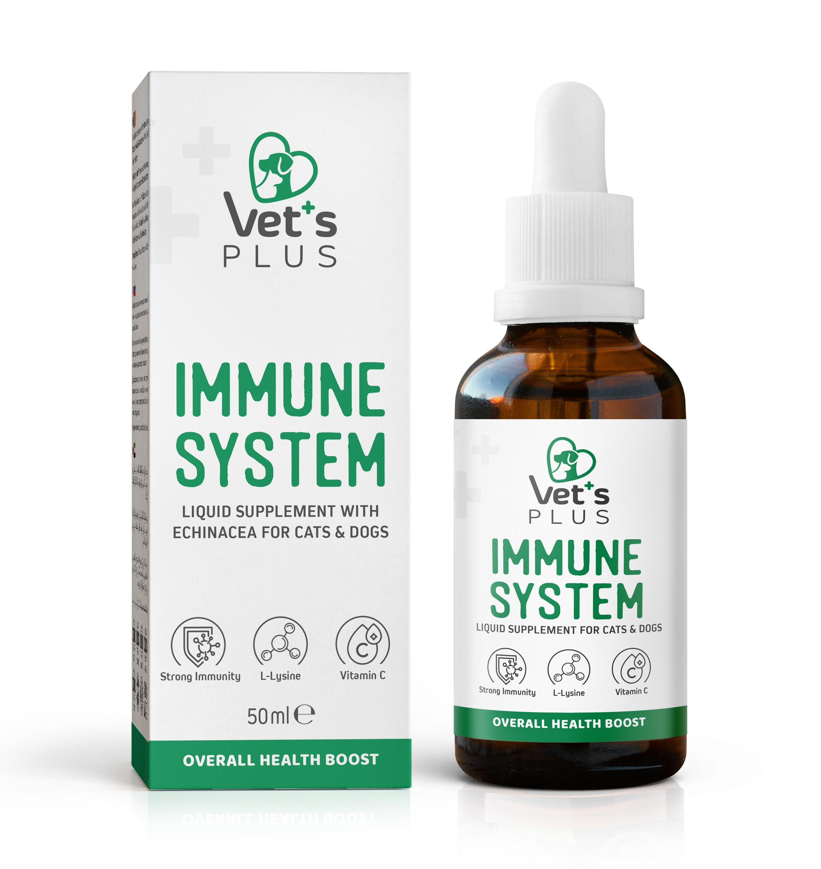Vet's Plus Immune System Kedi ve Köpekler İçin Bağışıklık Güçlendirici Damla 50ml