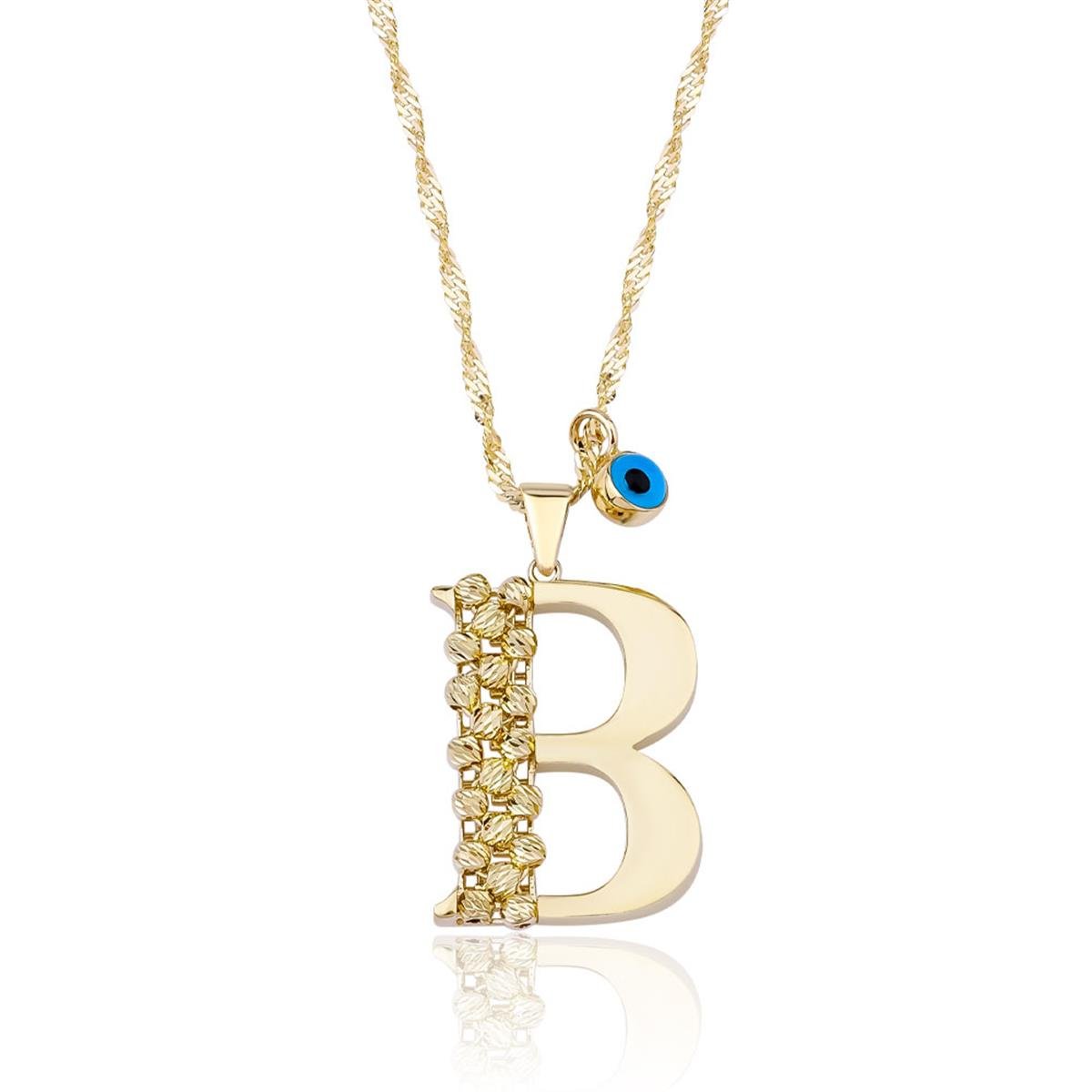 Altın B Harf Kolye - EMA Jewellery