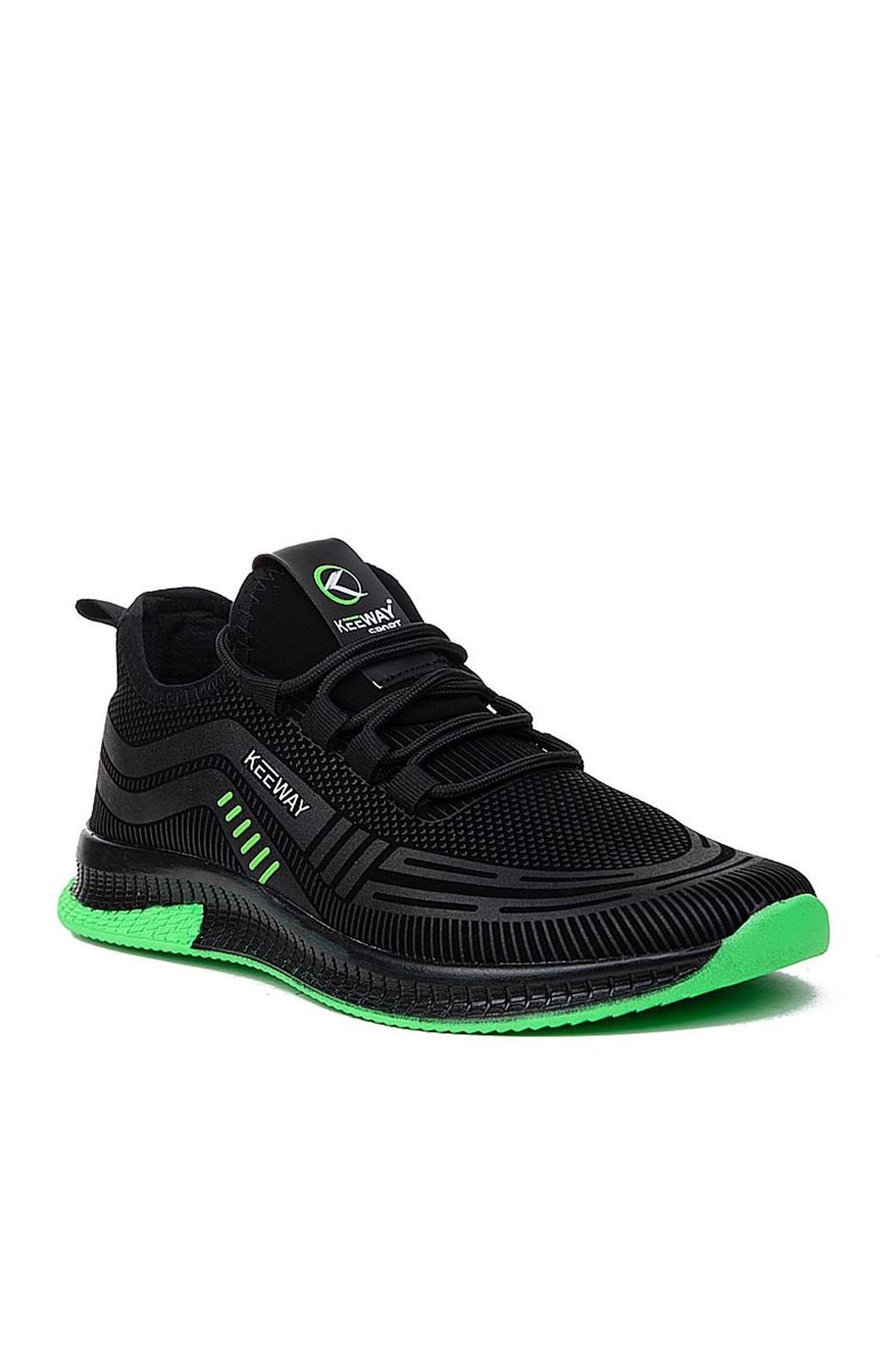 Keeway 5023 Dalgıç Erkek Spor Ayakkabı Siyah Yeşil