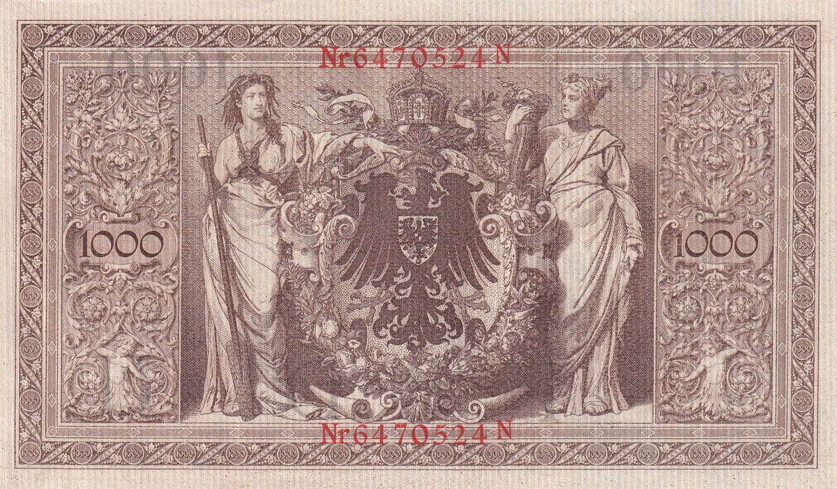 Almanya, 1.000 Mark (1910) Eski Yabancı Kağıt Para | benimkoleksiyonum.com