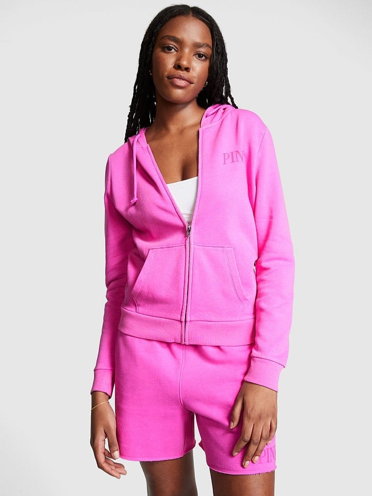 Fleece Zip-Up Everyday Hoodie - Pembe | Victoria's Secret Pink