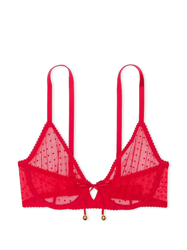 Jingle Bells Tül Desteksiz Demi Sütyen Kırmızı | Victoria's Secret