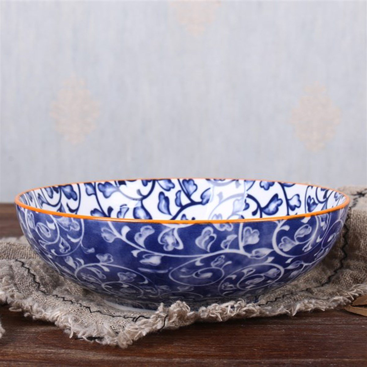 2 Adet Renkli Porselen Kase Mavi Rüya 18 cm | Hergunyeniurun.com