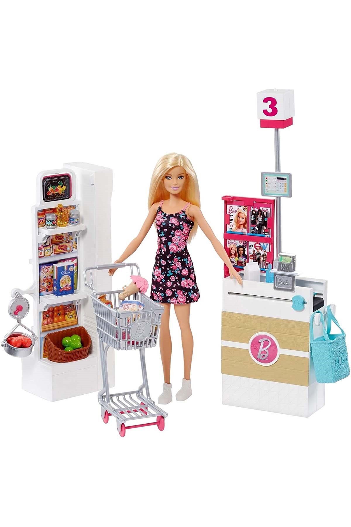 Barbie Süpermarkette Oyun Seti