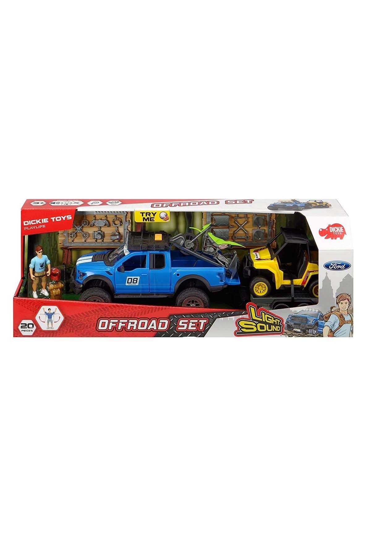 Dickie Toys Ford Ranger Motor Ve Atvli Offroad Set