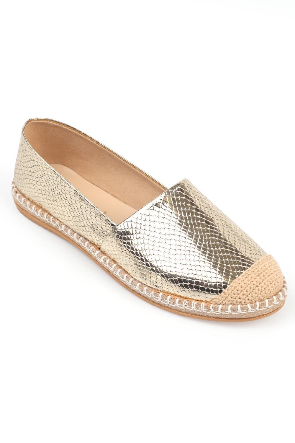 Gold espadrilles store