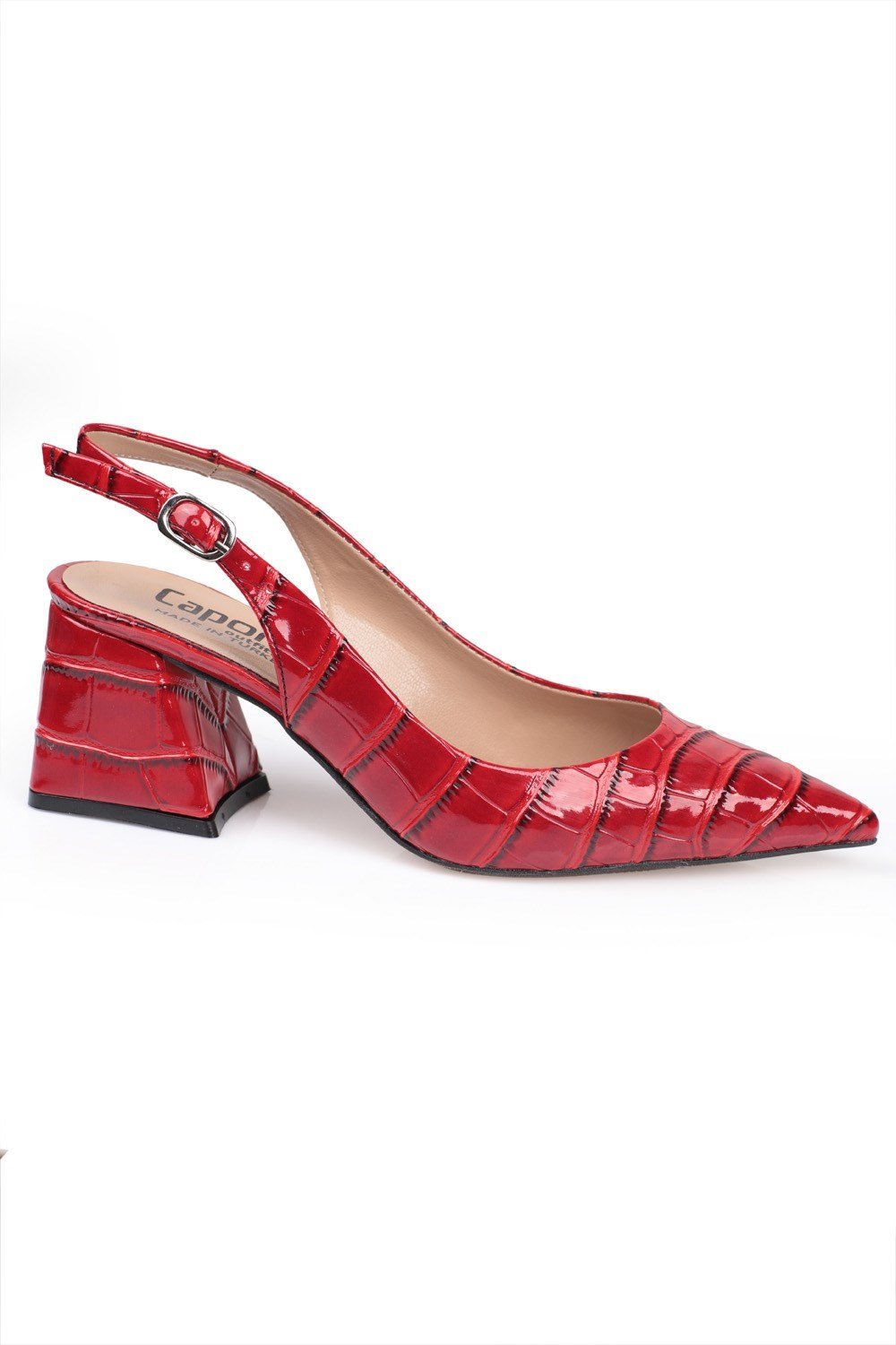 Ladies red slingback shoes 2025
