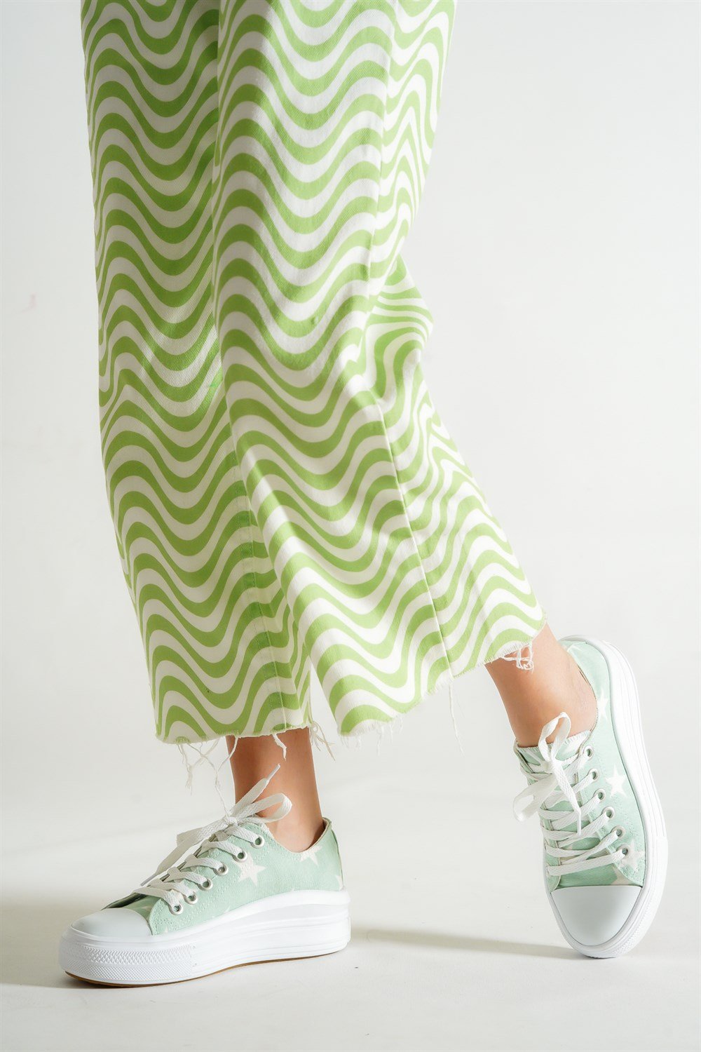 Capone Canvas Sneaker Women Sea Green Sport Shoes