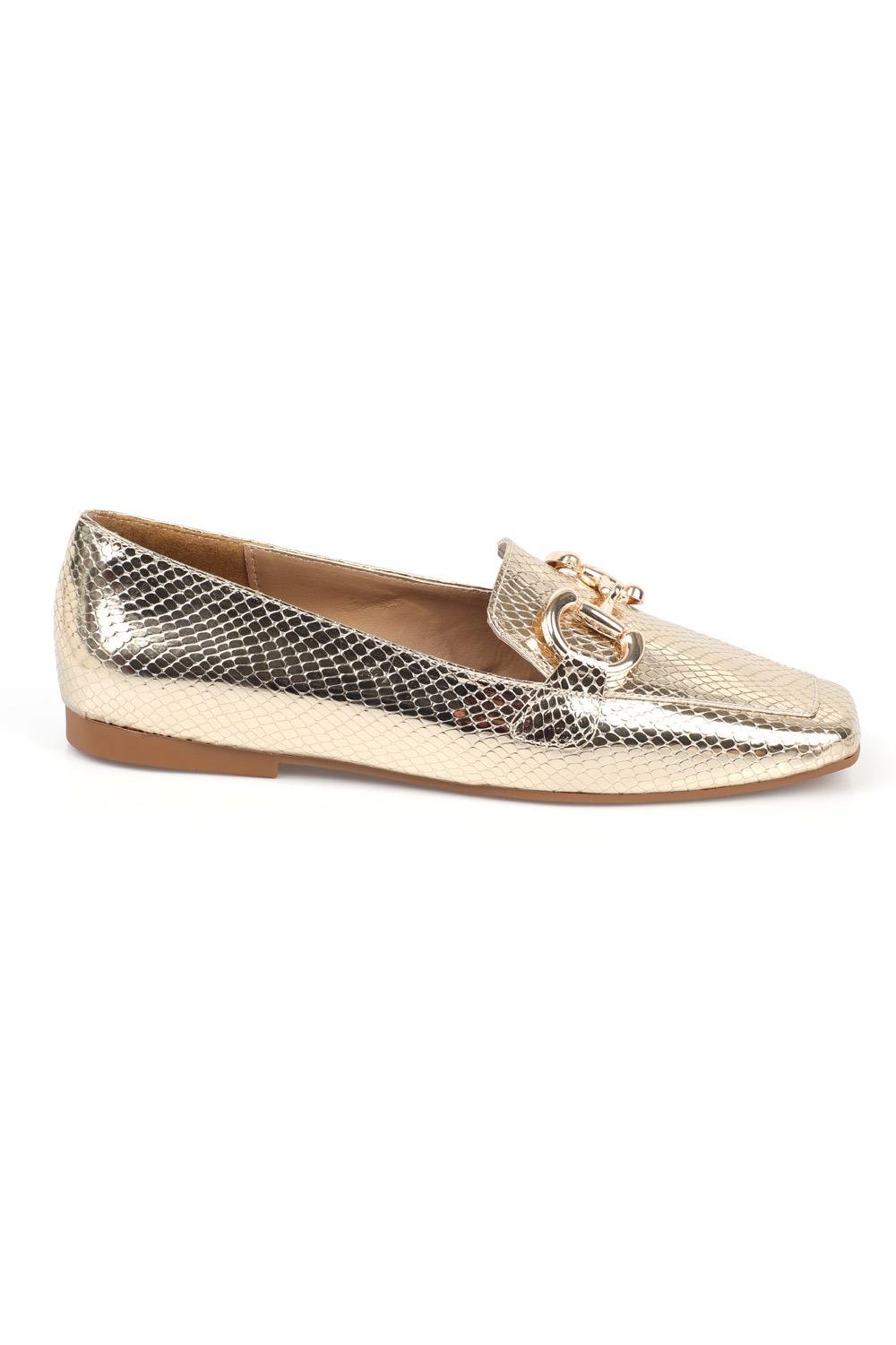 Womens gold store loafers