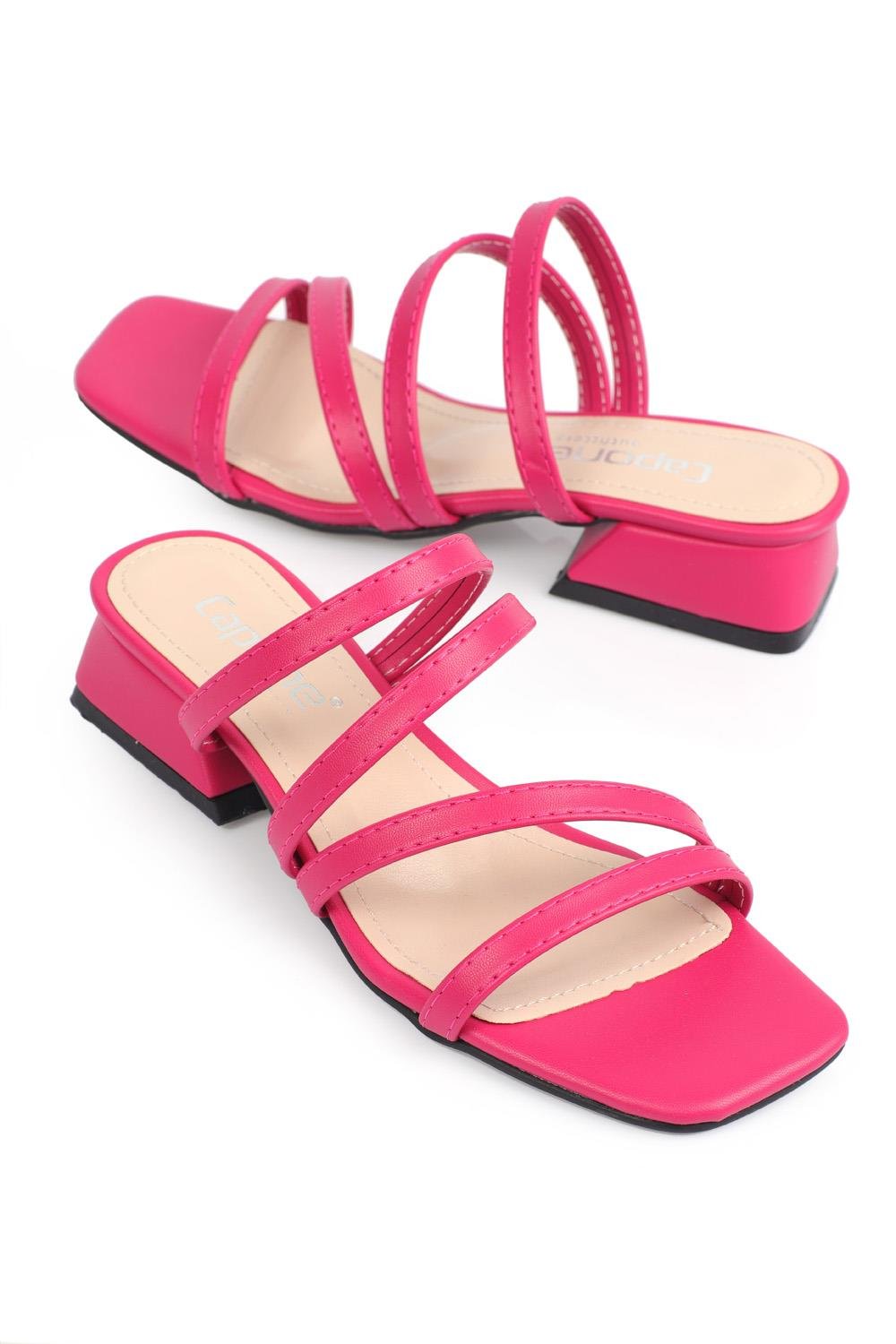 Fuschia sandals hot sale low heel