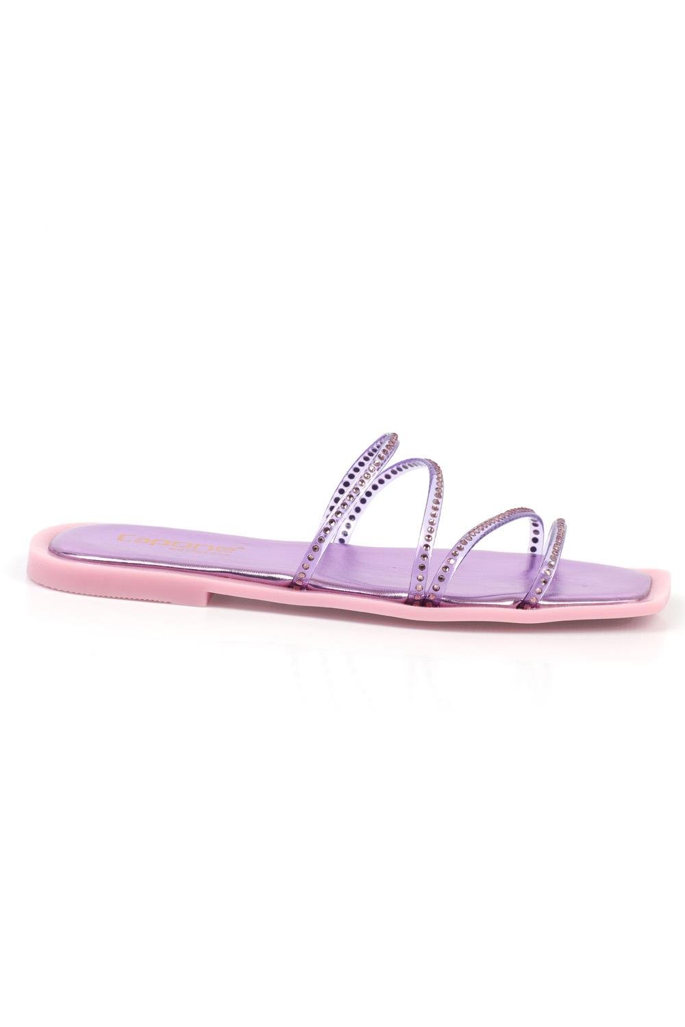 サンダル・ミュール 3JUIN Women Sandals KRISTEN 100 ROSS LACK Purple 3juin Syria 100mm crystal-embellished Sandals | Pink | FARFETCH