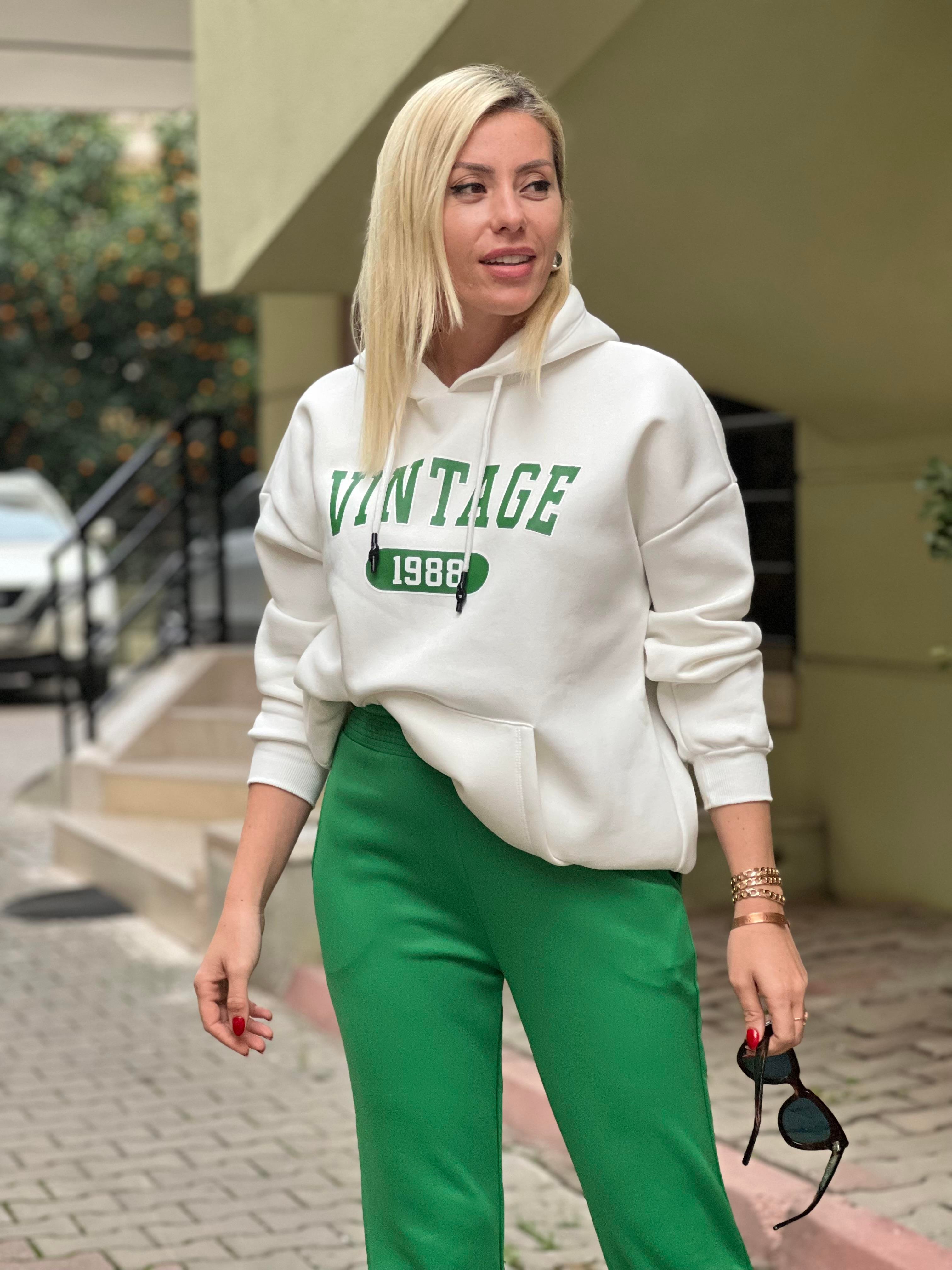 VINTAGE BEYAZ SWEAT