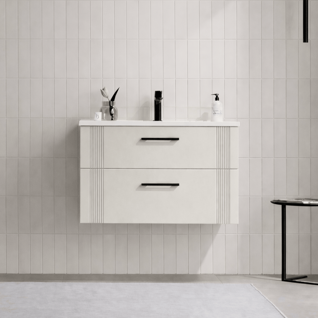 ORKA Bari 85 cm Mat Kaşmir Banyo Dolabı Alt Modül ve Lavabo