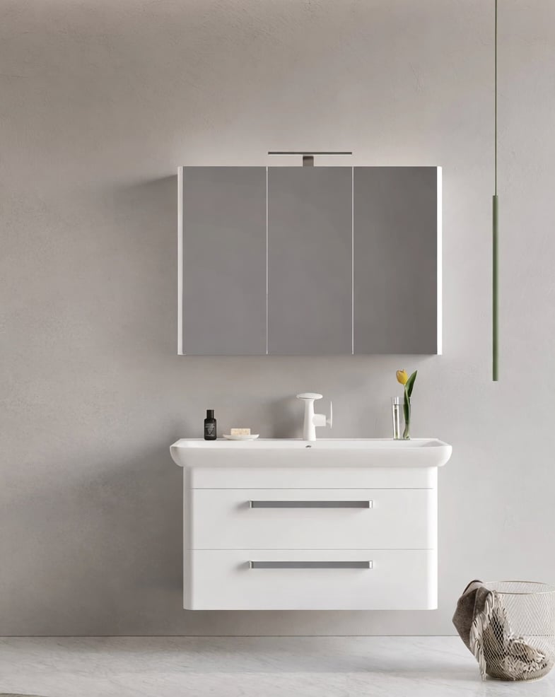 Orka Düden 60 cm Ceviz Kapaklı Banyo Dolabı TakımıORKA