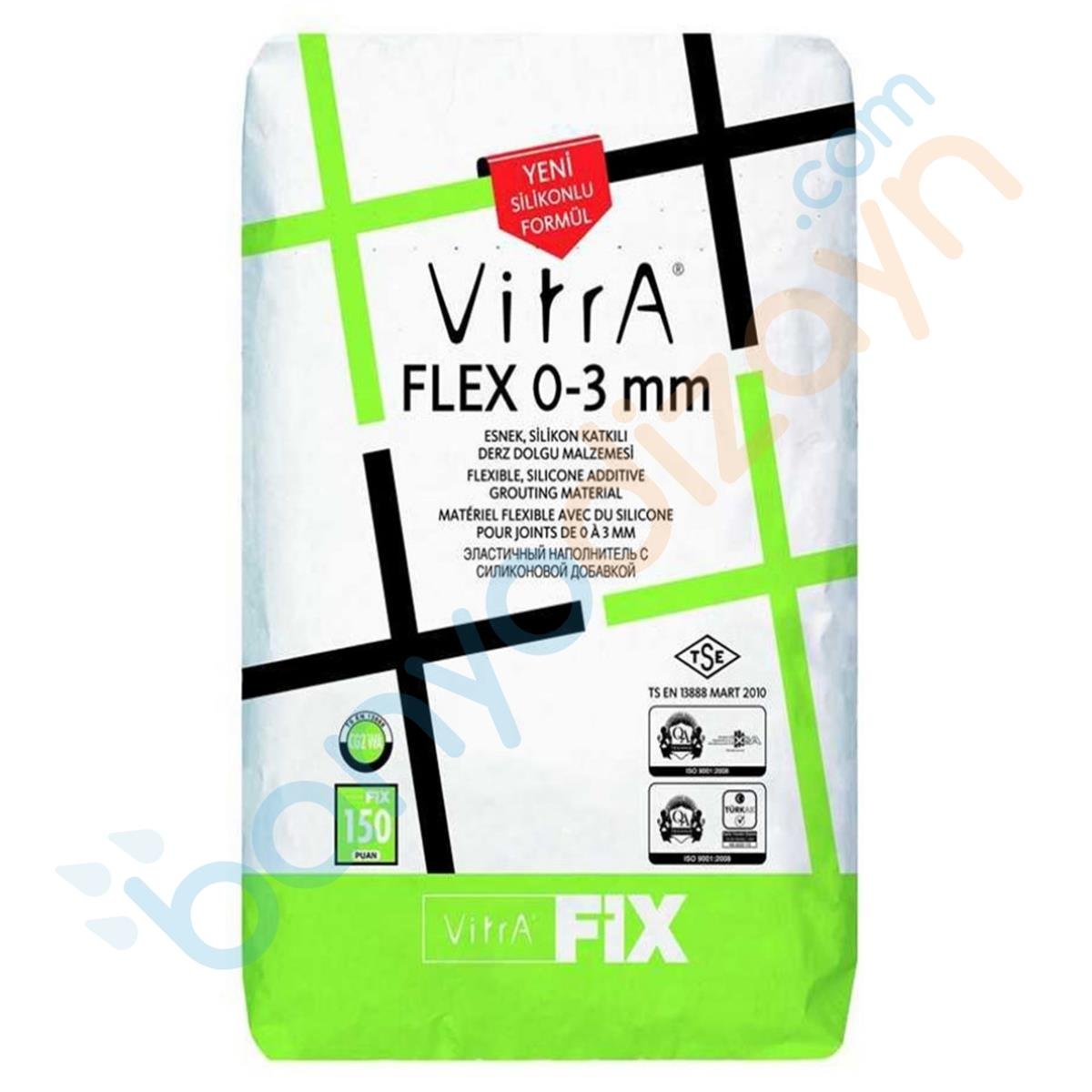 Vitra Fix Flex 0-3 mm Bahama Bej 5 kg Çimento Esaslı Yüksek Performanslı  Elastik Silikon Katkılı İnce Dolgulu Derz Dolgu - Banyodizayn.com