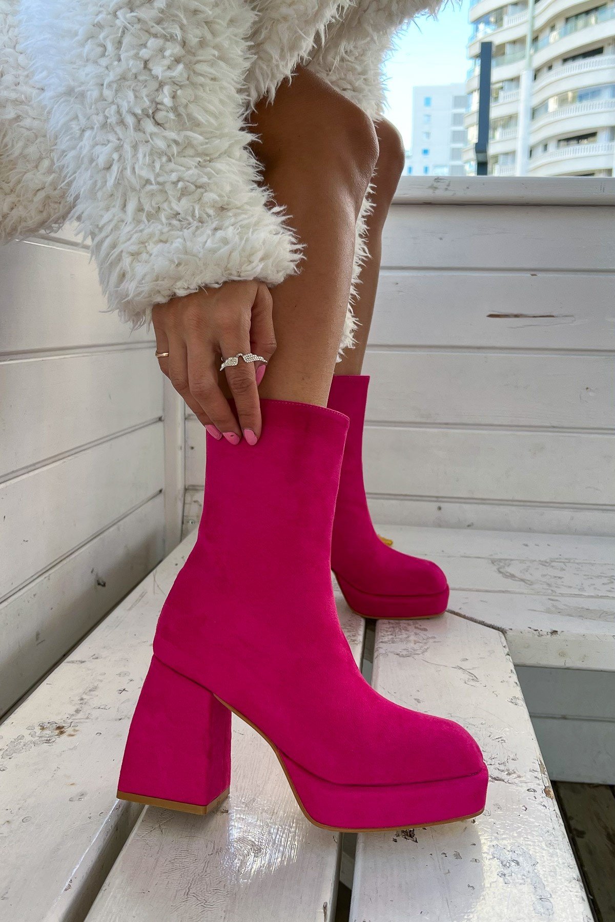 Platform heel shop boots uk