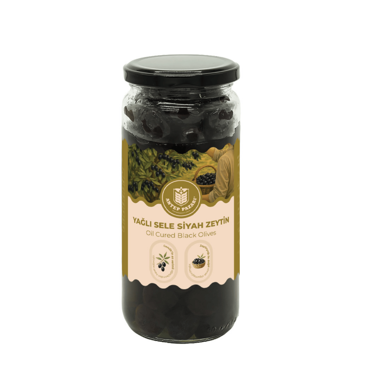 Yağlı Sele Gemlik Siyah Zeytin 300 g | Antep Pazarı