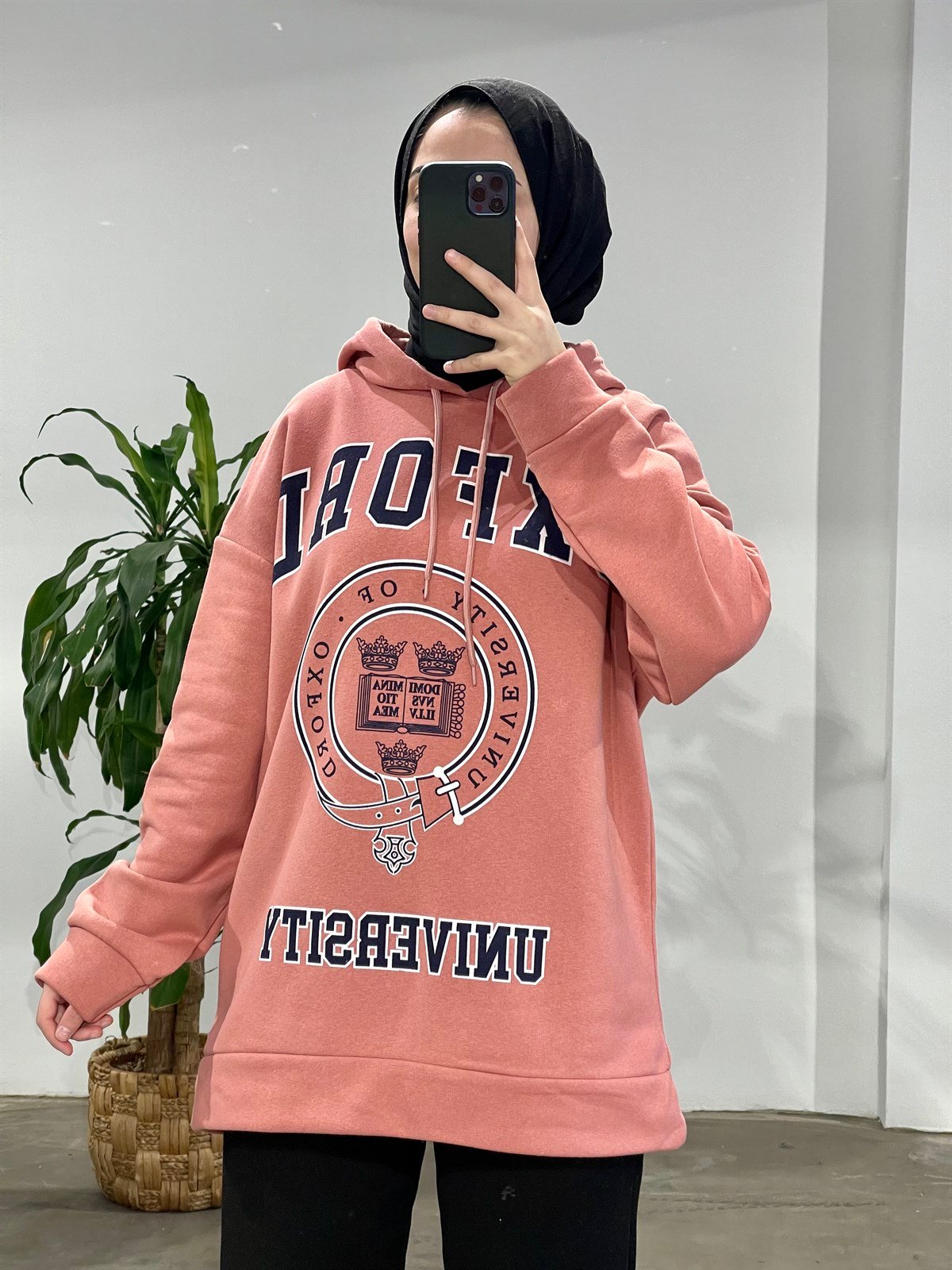 Kap onlu Oxford Sweat G. Kurusu Elifstil