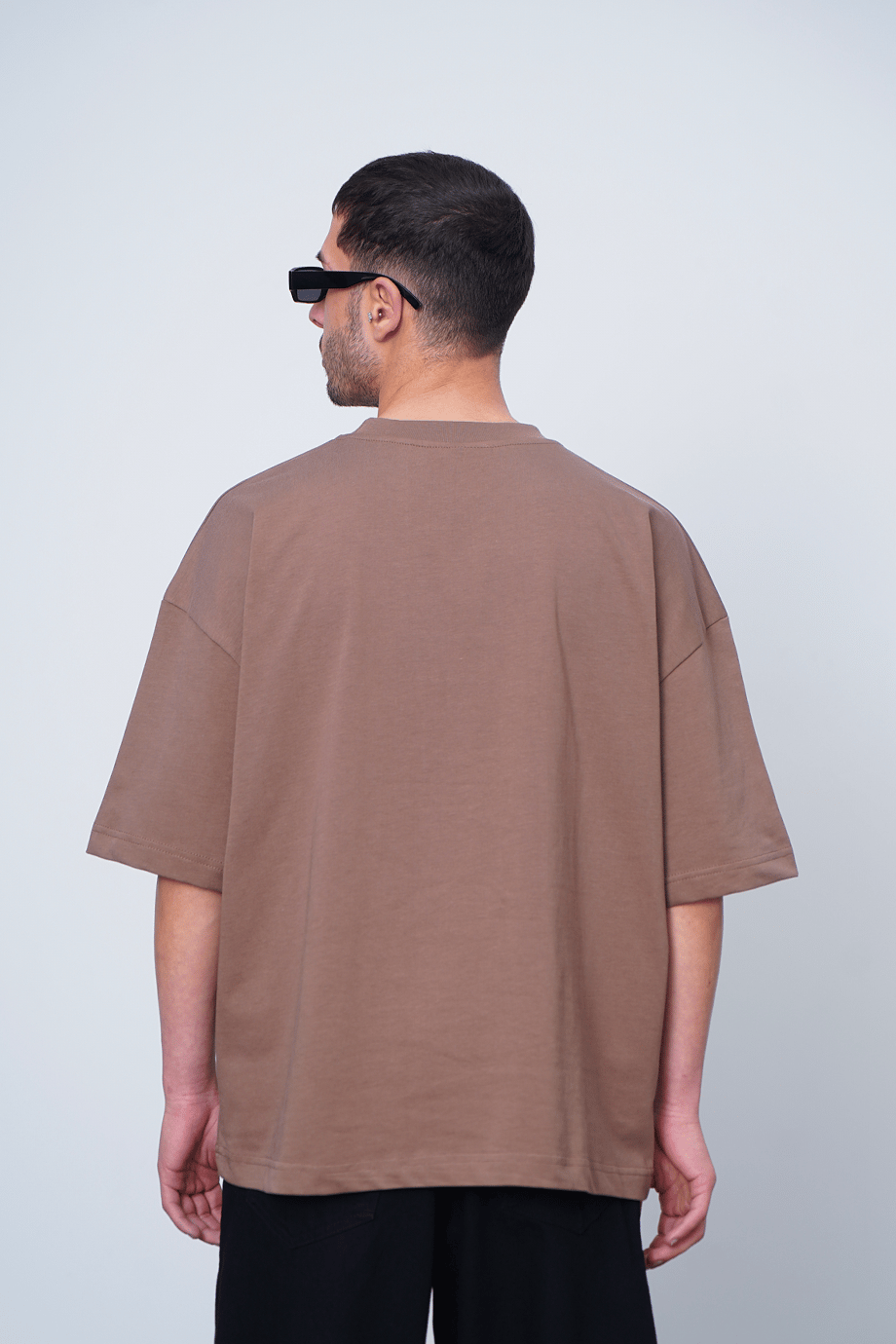 Kahverengi Basic OUTPLENTY PREMİUM Oversize Tişört