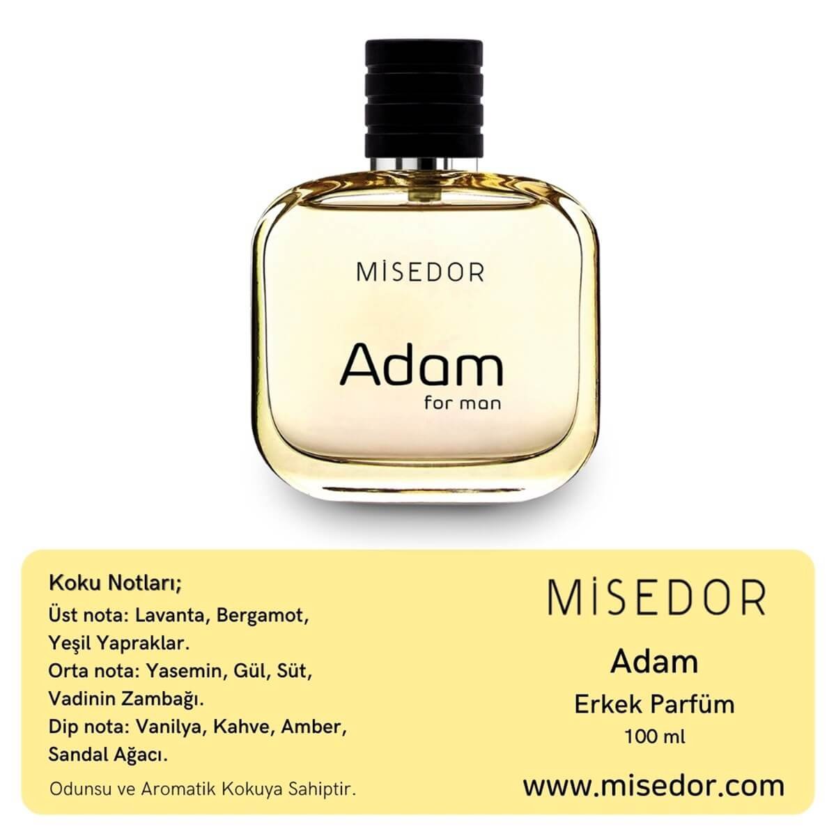 Misedor Adam Edp 100 ml Erkek Parfüm | Misedor