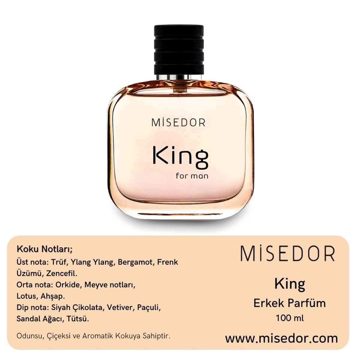 Misedor King Edp 100 ml Erkek Parfüm | Misedor