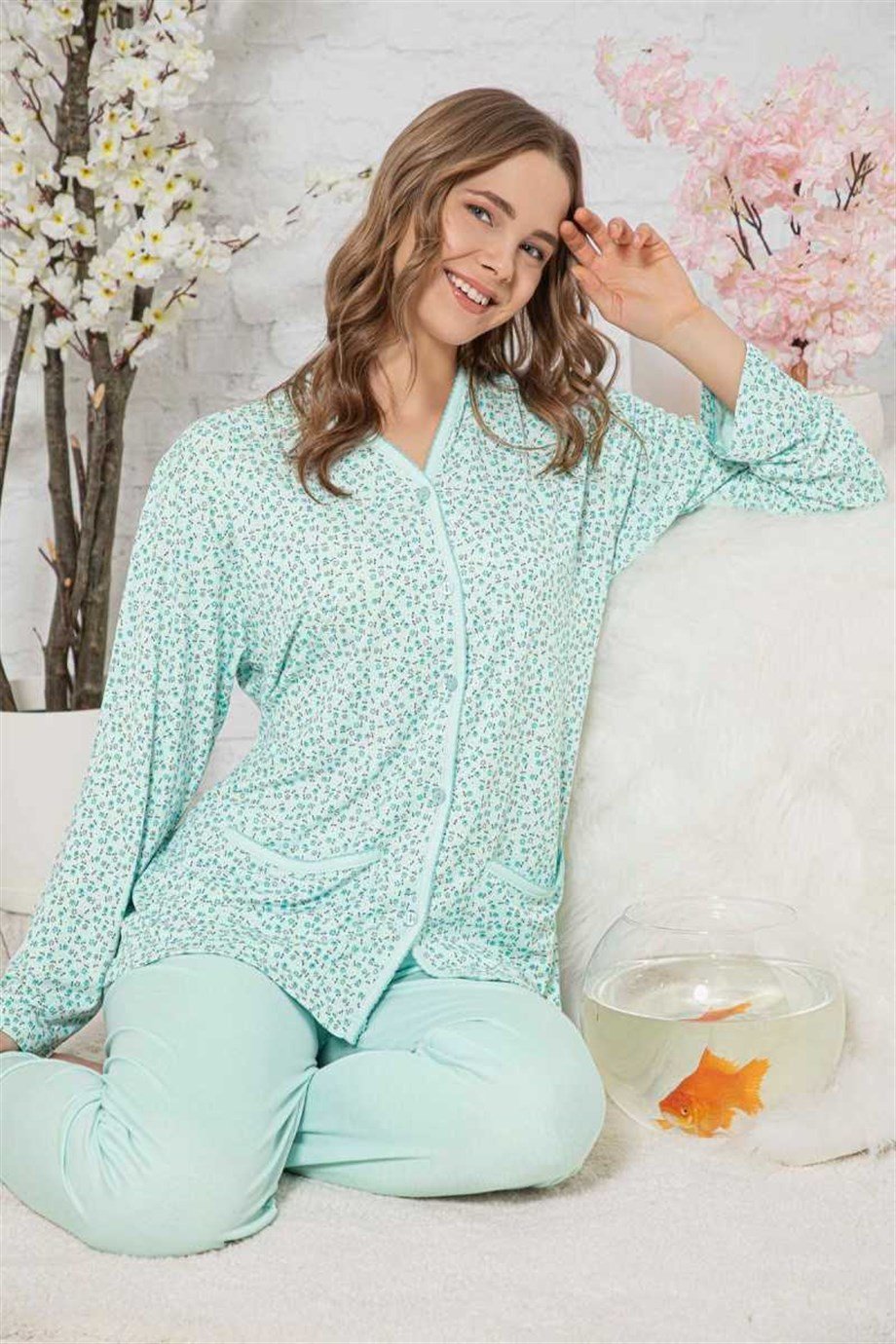 Kadın Kışlık İnterlok Pijama Takımı