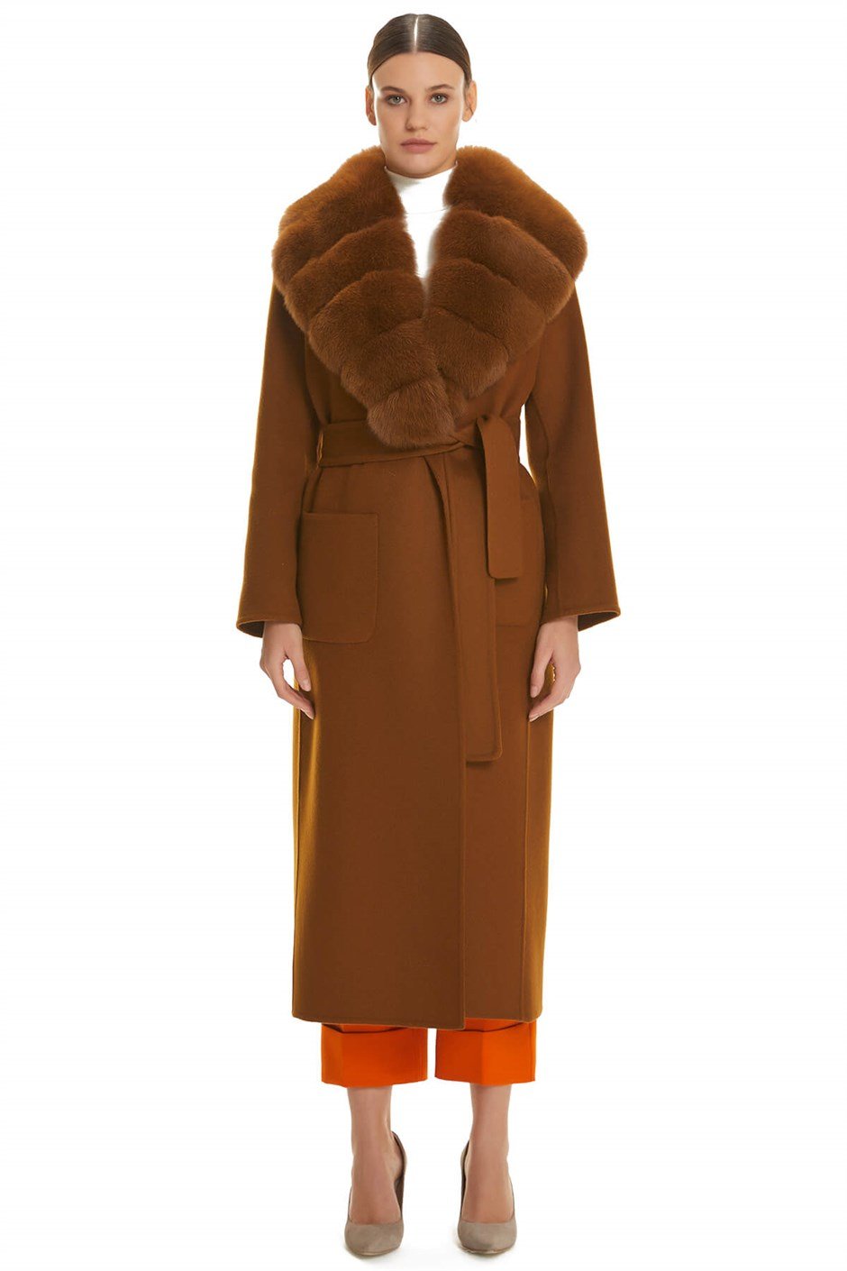 SEFR BROWN MOHAIR ESCO COAT