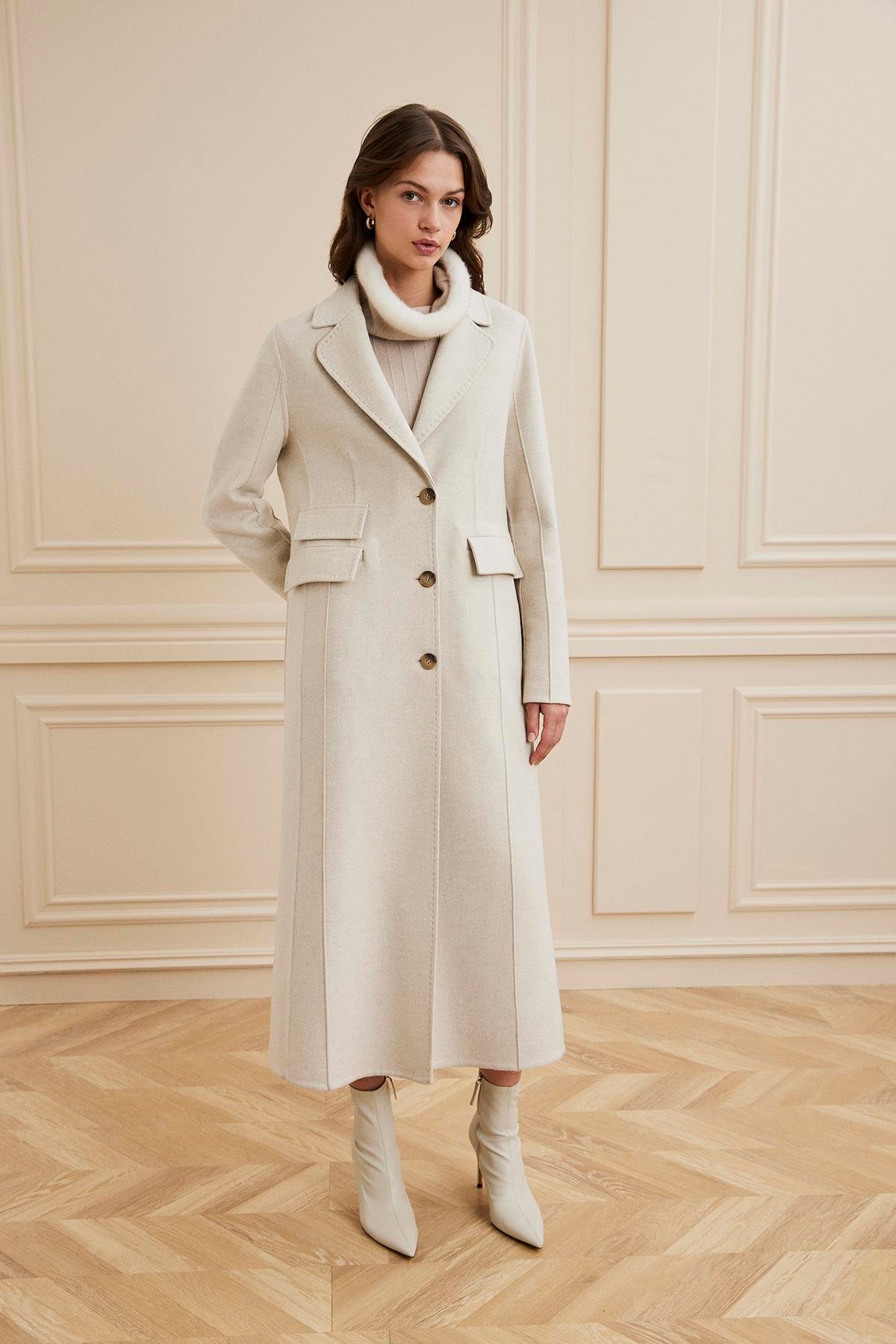 【今季完売】enof loro wool rever gown coat 01 Shaky