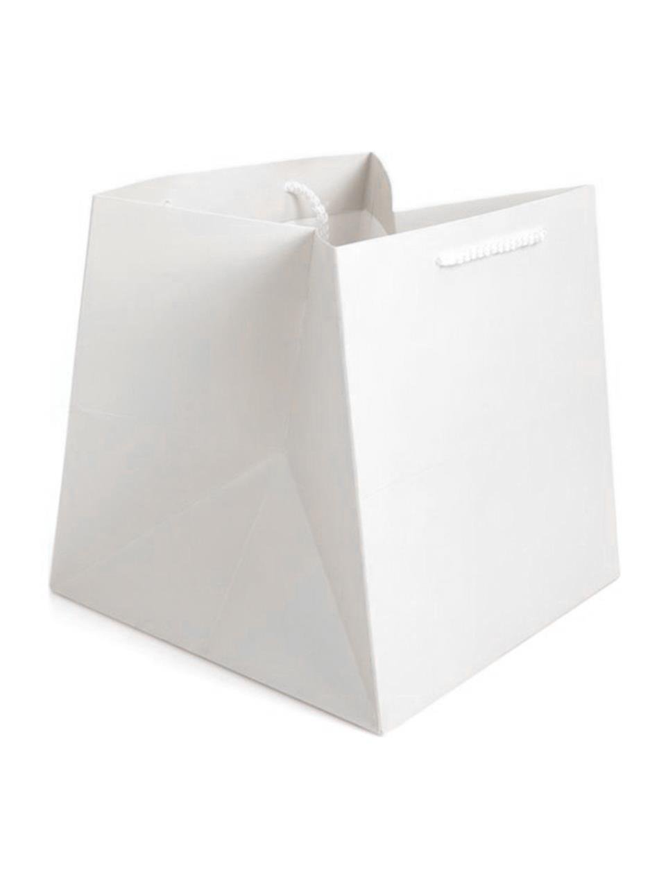Beyaz Karton Çanta İpli Hediye Çantası Pasta Çantası 34X30X30 Cm