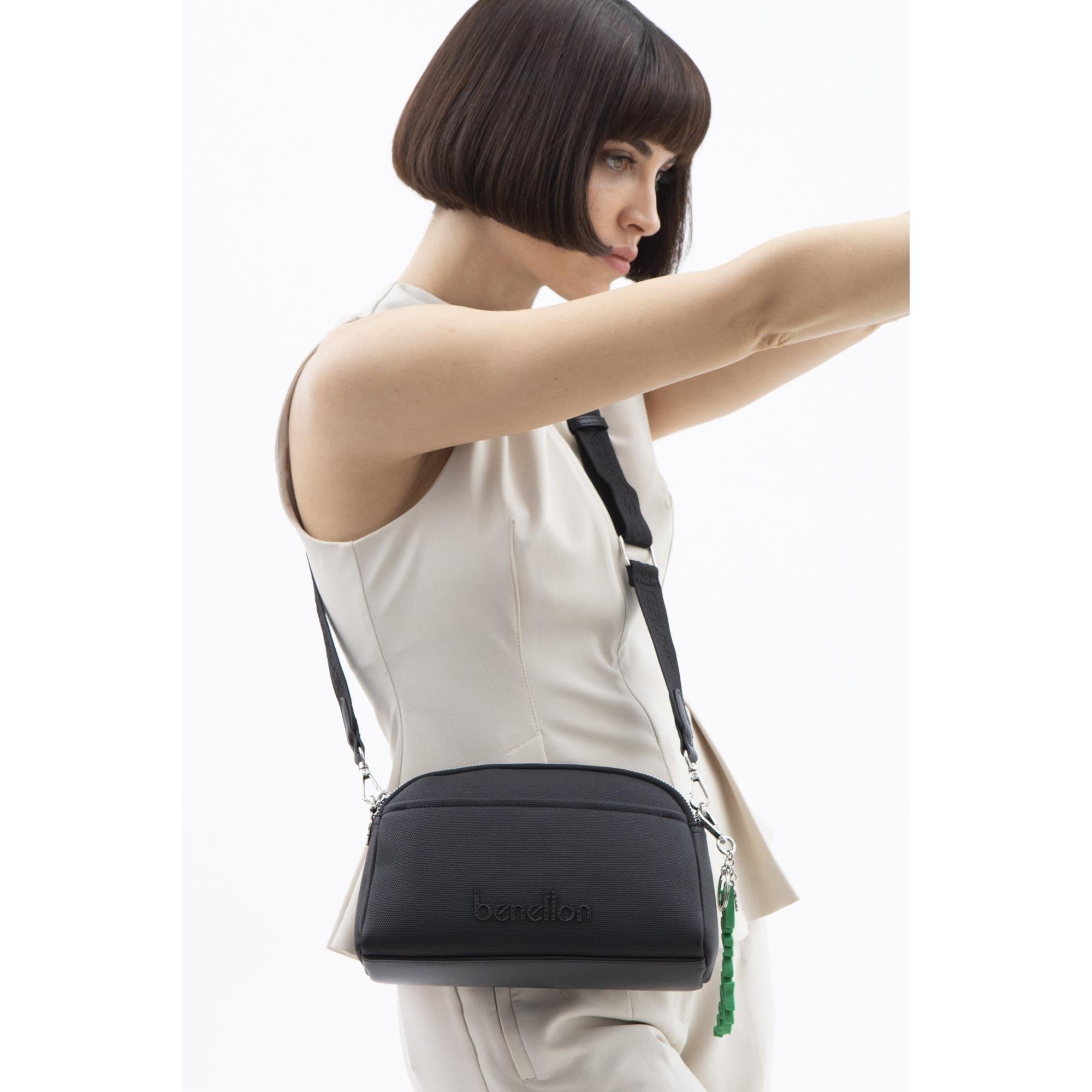 Benetton Bnt 1530 Kadın Çapraz Çanta Siyah