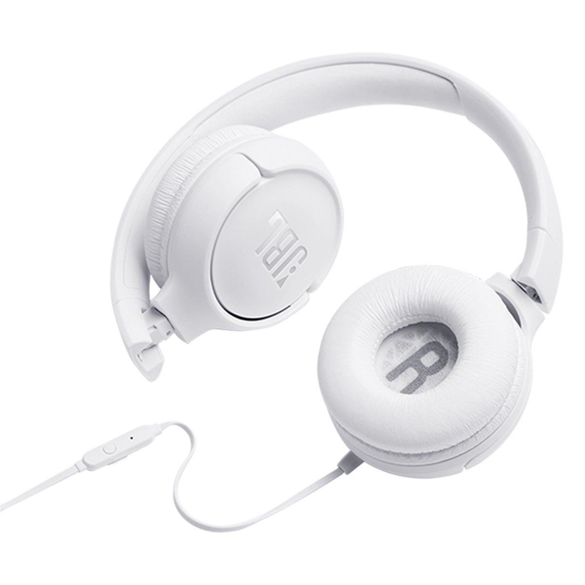 JBL T500 Beyaz Mikrofonlu Kablolu Kulakustu
