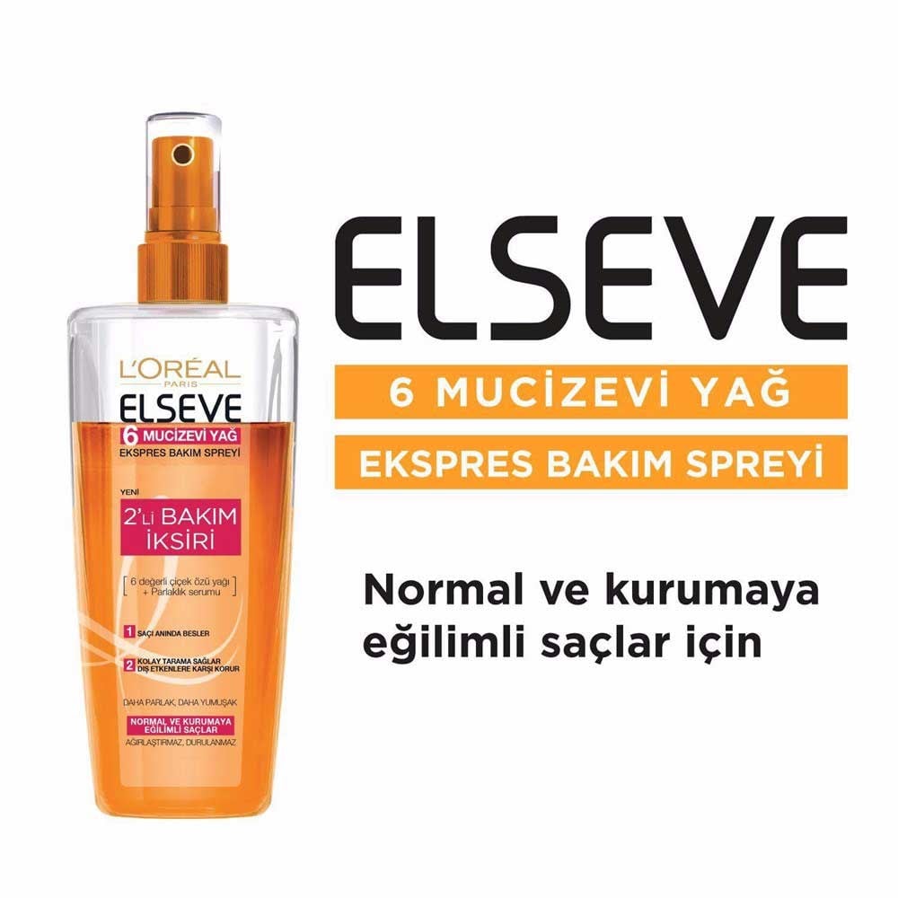 Loreal Paris Elseve Biphase Sprey Mucizevi Yağ Etkili 200 ml | Tshop