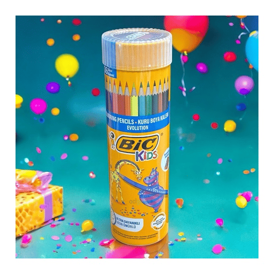 Bic Evolutıon Kuru Boya Kalemi 36'lı Metal Tüp | Kuru Boya