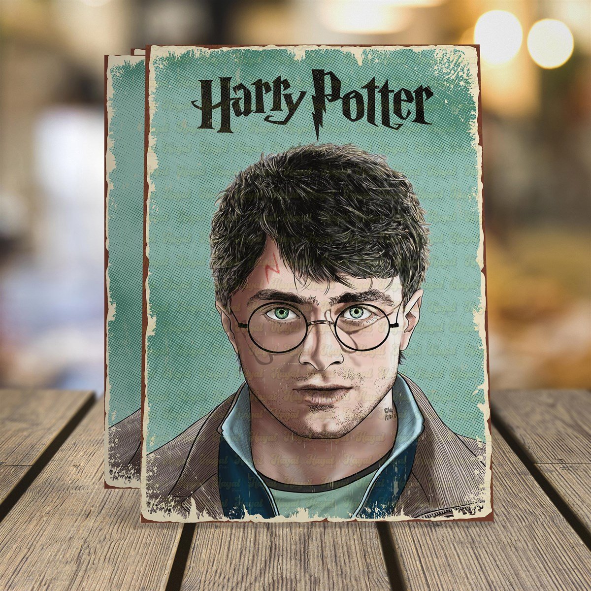 Harry Potter Ahşap Retro Vintage Poster - Retro Ahşap Poster
