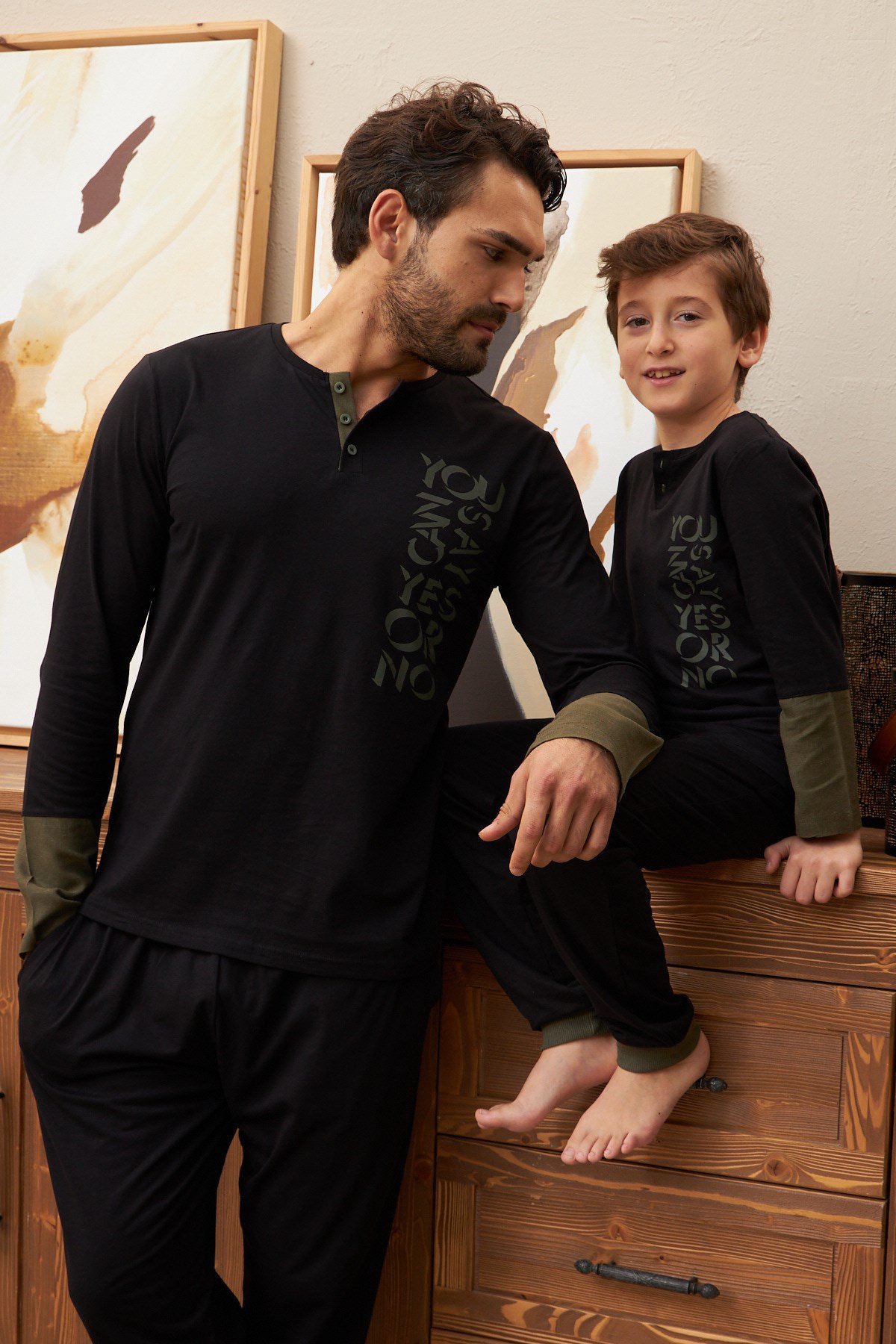 YES & NO Pijama Takımı Baba oğul ayrı ayrı satılır fıyatları farklıdır.