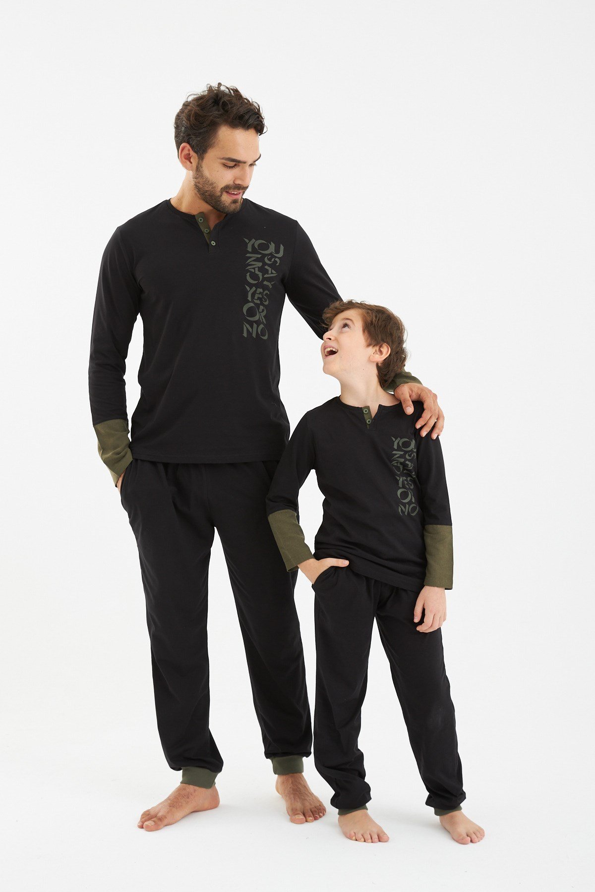 YES & NO Pijama Takımı Baba oğul ayrı ayrı satılır fıyatları farklıdır.