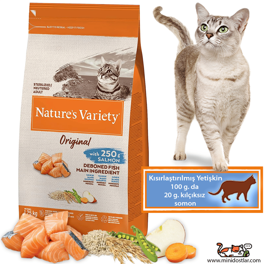 Nature's Variety Somonlu Kısırlaştırılmış Kedi Maması 1,25 kg