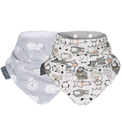 Cheeky Chompers Neckerbib İkili Fular Önlük - Panda Pals&Chewy&Co